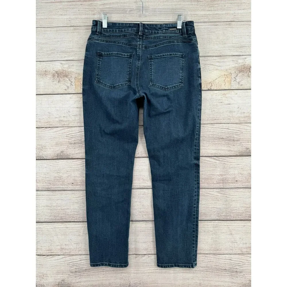 prAna Buxton Slim Boyrfriend Jeans Womens 4/27 Blue Dark Wash Denim